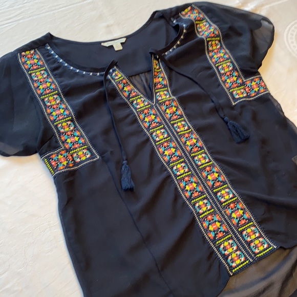 American Eagle Outfitters embroidered peasant blouse. Size Medium. - Picture 3 of 4